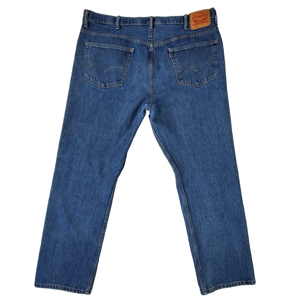 Levi's 505 Regular Fit Jeans Mens 44x34‎ Blue Straight Leg Denim Classic